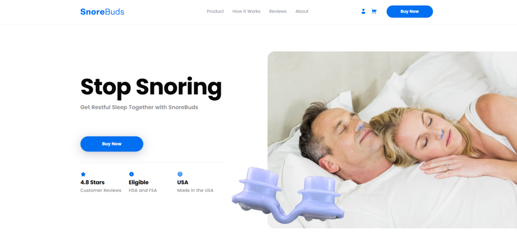 SnoreBuds Website